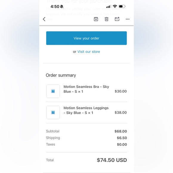 AYBL USA - Motion Seamless Sky Blue Gym Workout Set - Picture 5 of 9